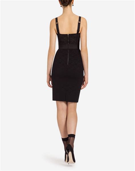 dolce and gabbana black corset dress